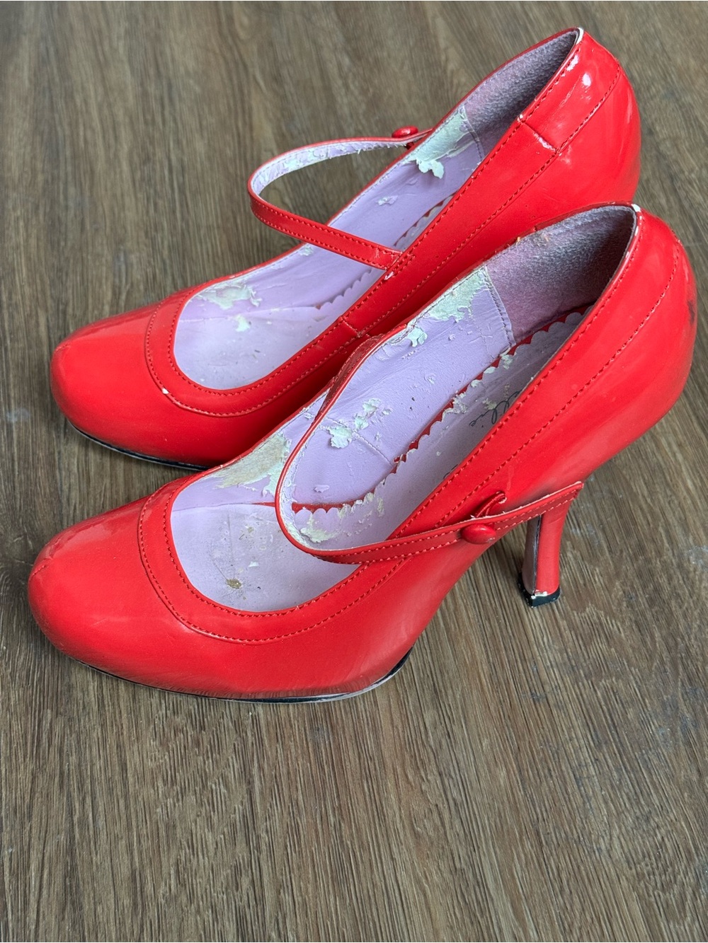 Classic Red Mary Jane High Heels for Women